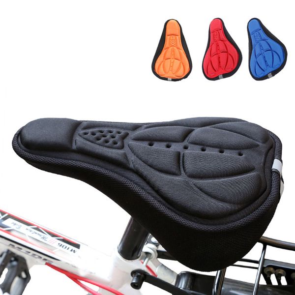 Bicicleta Saddles Mountain Bike 3D Saddle Capa Espesso Respirável Super Soft Bicicleta Assento Almofada Silicone Esponja Gel Bicicleta Assento Acessórios 230906