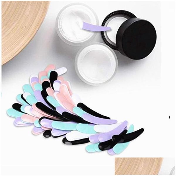 Andere Verpackung Versandmaterialien Großhandel Mini Kunststoff Kleine Gesichtscreme Löffel Gesichtsmaske Stick Kosmetik Spata Scoop Beauty Makeu Otbfs