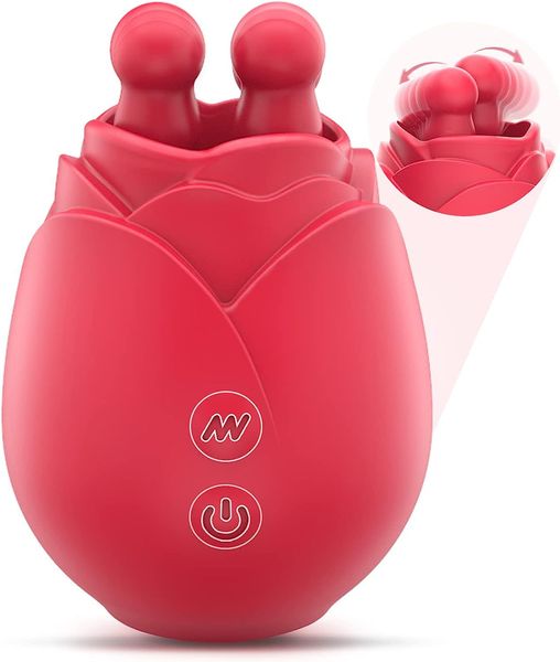 Klitoris Zunge Lecken Rose Spielzeug Klitoris G-punkt Dual Wackeln Stimulator Erotische Vibrator Schnelle Orgasmus Sex Spielzeug für Frauen produkt