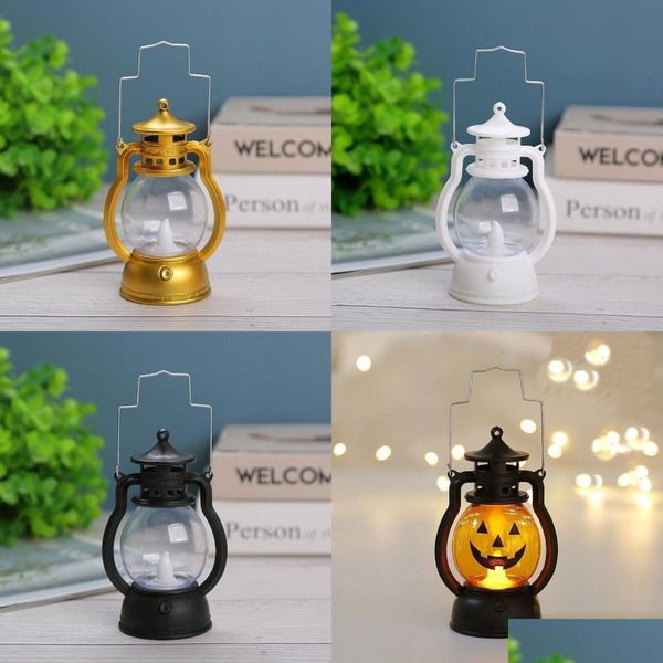 Weihnachtsdekorationen Vintage Halloween Ostern Lampenschirm Cam Barn Lampe Home Party Bar LED Kerzenlicht Kunststoff Retro-Stil Laterne Dr Dh62X