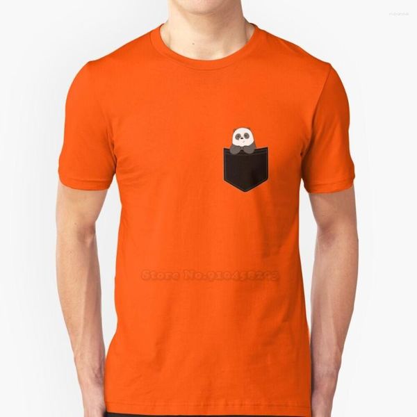 T-shirt da uomo Pan In A Pocket T-shirt di tendenza Uomo Estate Top in cotone di alta qualità Panda Grizz Grizzly Orso polare Bare