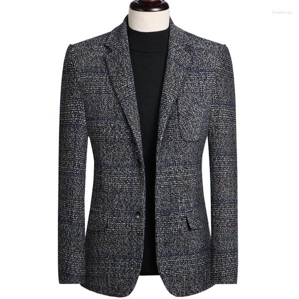 Ternos masculinos hcxy marca mens blazers jaqueta 2023 primavera e outono terno para homens negócios casual plus size blazer casaco masculino
