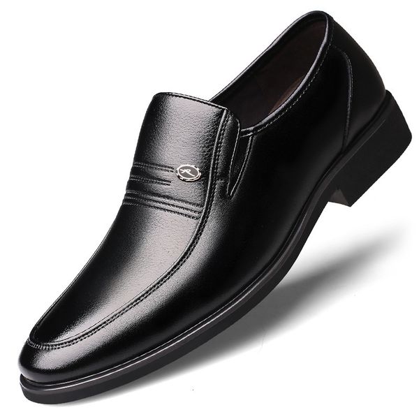 Vestido sapatos homens moda apontou toe negócios casuais marrom preto couro oxfords zapatos de hombre 230905