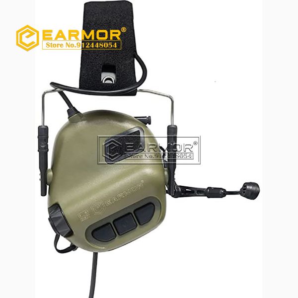 Tático fone de ouvido earmor m32 mod4 tático fone de ouvido anti ruído fones comunicação aviação militar tiro fone 230906