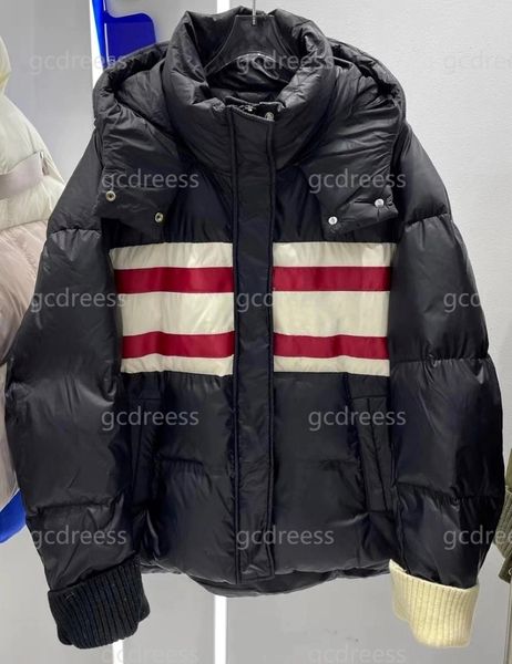 2023 Winter Women's Down Coat Parka Brand Designer Fashion Clothing Women's Casual Loose Versatile Contrast Letter Hooded Down Warm Coat Large Girls' Winter Wear