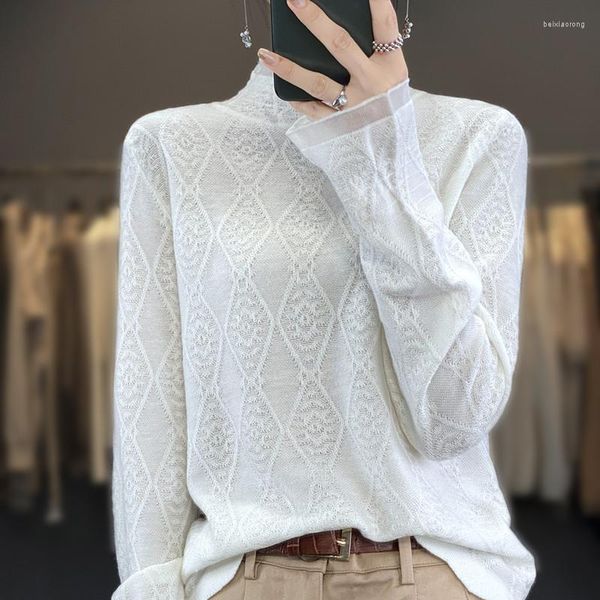 Kadın Sweaters İlkbahar ve Sonbahar Koreli Açık Çukur Çizgi Diş İçi boş V-Yok İnce Hardigan Sweater Yünlü Gevşek Düğme Örme Üst