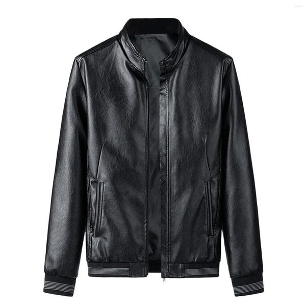 Мужские куртки 2023, модная кожаная куртка из искусственной кожи, мужская повседневная верхняя одежда, пальто, ветровка, мотоциклетные осенне-зимние мужские пальто