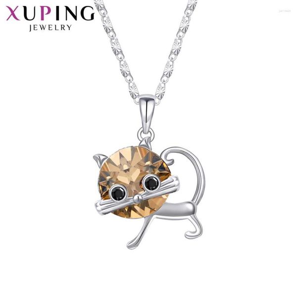 Ожерелья с подвесками Xuping Jewelry, прекрасный европейский стиль, ожерелье с кристаллами в форме животных для женщин и девочек, изысканный подарок для вечеринки 40451