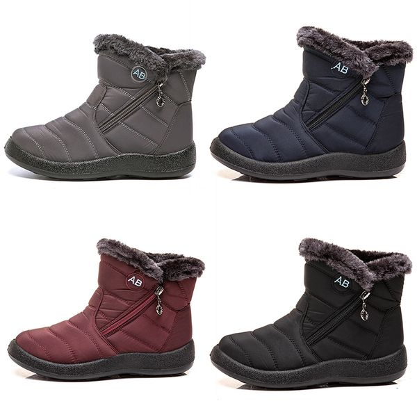 GAI GAI GAI Stivali da neve caldi da donna Scarpe da donna in cotone leggero Nero Rosso Blu Grigio in Scarpe da ginnastica per sport all'aria aperta invernali