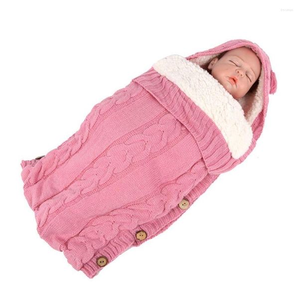 Decken Roben Schlafsack Knopf Winter Swaddle Born Wrap Decke Baby Swaddling Kinderwagen