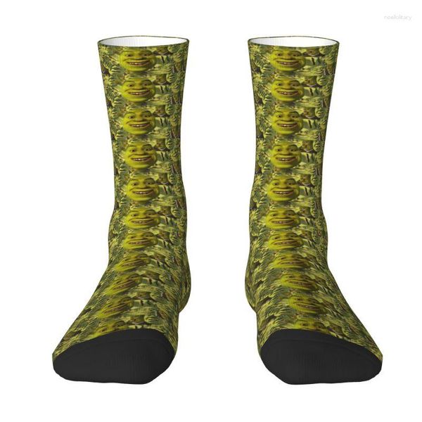 Calzini da uomo novità maschile shreks faces vestito unisex caloroso comodo equipaggio di film stampato in 3D