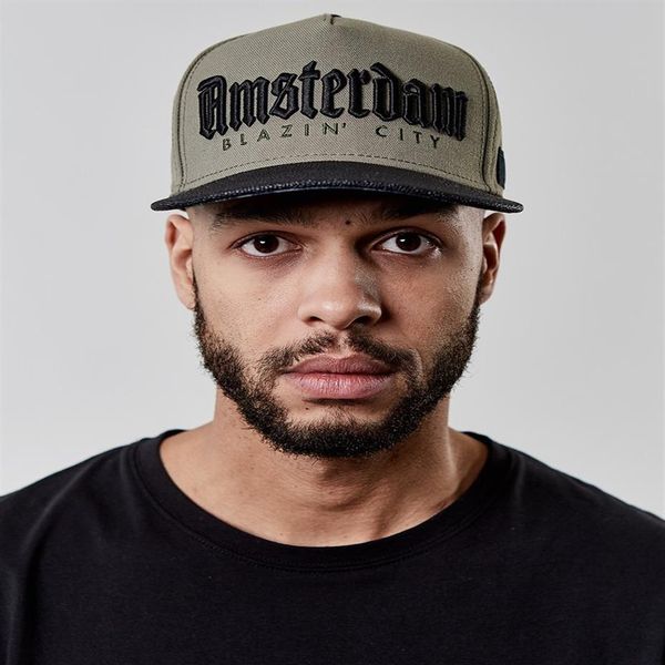 cappello economico di alta qualità classico moda hip hop marca uomo donna snapbacks oliva CS WL AMSTERDAM CAP296C