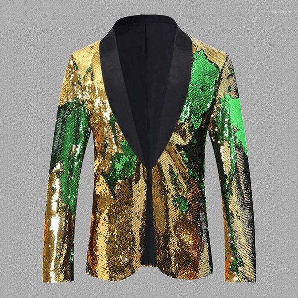 Abiti da uomo 2023 Blazer di alta qualità Paillettes Tendenze della moda Elegante abito da ospite senior Abito da ballo uomo banchetto Giacca da uomo slim