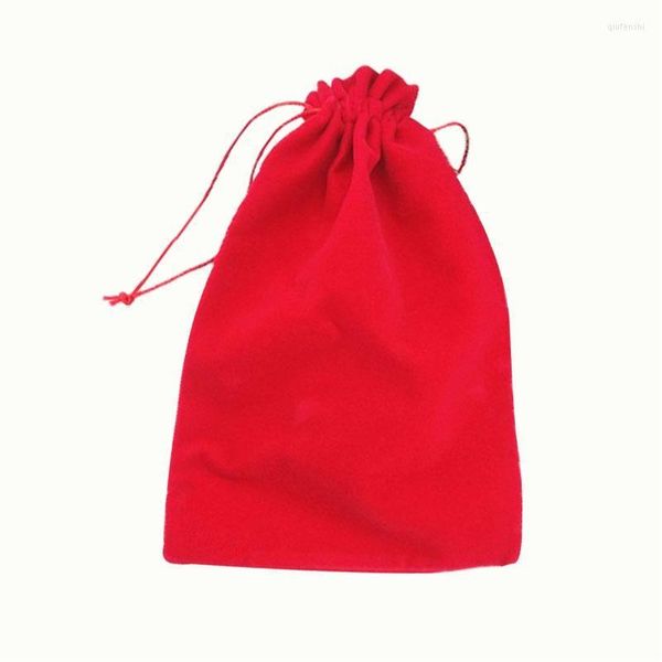 Sacchetti per gioielli Borse 10 pezzi 20X30 cm Organizzatore per trucchi Veet Pouch di grandi dimensioni con Dstring Candy Sacchetto regalo di Natale Confezione Drop Delivery Othif