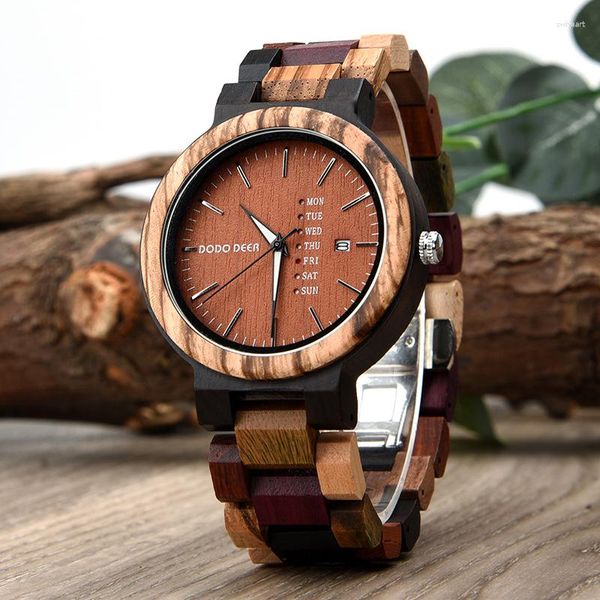 Armbanduhren Holz Paar Europäische Amerikanische Original Quarz Mechanische Uhr Kreative Kalender Uhr Leuchtende Reloj Hombre Orologio