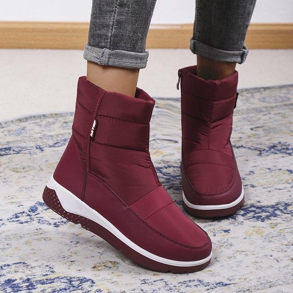 Stiefel Mode frauen Winter Schnee Licht Plattform Seite Zipper Schuhe Wasserdichte Ankle Boot Weibliche Frau Botas De Mujer