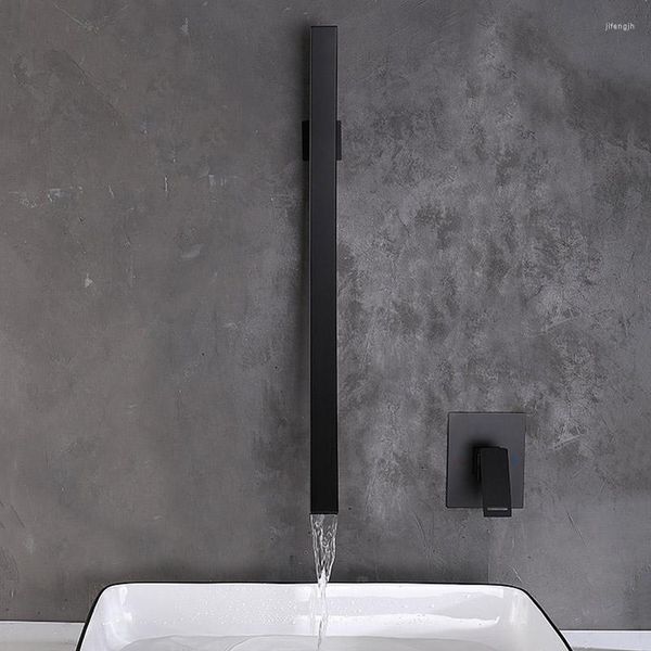 Banyo Lavabo muslukları Mahap/krom pirinç musluk musluk şelale duvar monte yaygın soğuk mikser havzası