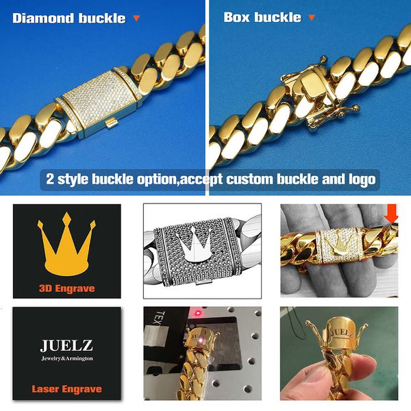 65TG WHOLALE COIKER 18K Gold Özel Altın Küba Bağlantı Zinciri 24K Altın Küba Miami Zinciri 20mm Miami Küba Zinciri Kolye