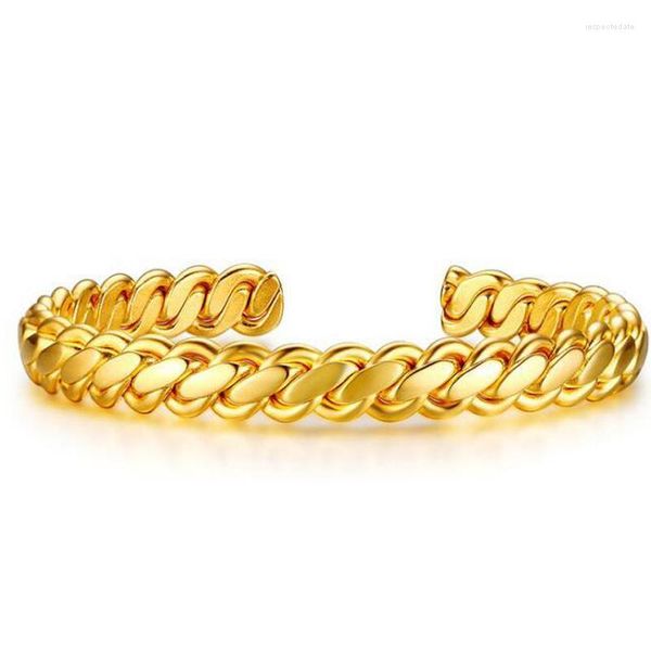 Bangle Beichong Vintage Pulseiras Torcidas Trança Prata Fios de Aço Inoxidável Cuff Bangles Jóias Para Homens Mulheres Presente