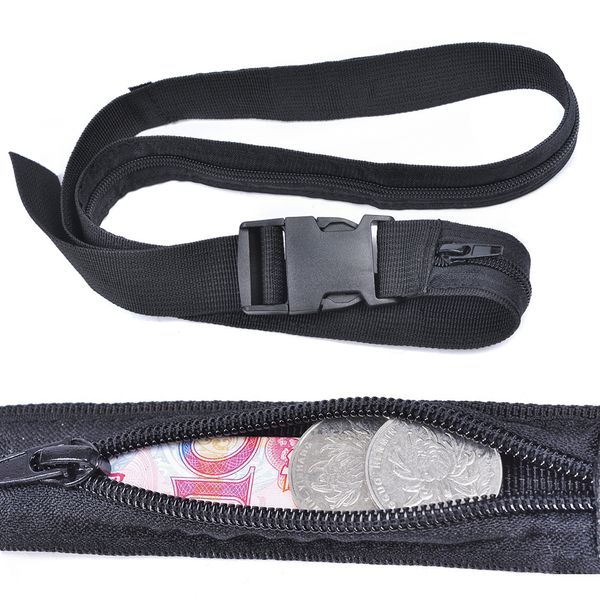 Outdoor Versteckte Bargeld Taille Gürtel DIY Nylon 100 cm Männer Frauen Reisen Anti Diebstahl Taktische Strap Geheime Tasche Gürtel anti Diefstal Riem