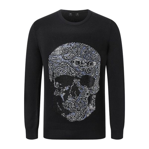 Rhinestone Plein Philipps Diseñador suelto hombres mujeres sudaderas con capucha sudaderas con capucha sudaderas sueltas de manga larga puente de los hombres PP Skull suéteres Tops ropa con impresión