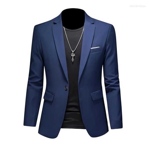 Ternos masculinos de negócios casual blazer plus size M-6XL cor sólida terno jaqueta vestido roupas trabalho casacos oversize masculino roupas marca smoking