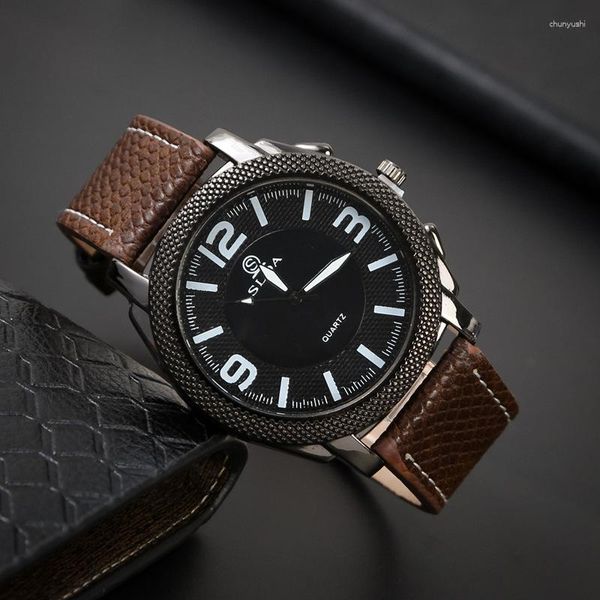 Relógios de pulso relógios masculinos de negócios vintage moda tendência relógio redondo quartzo para homens masculino relógio de pulso relogio masculino reloj