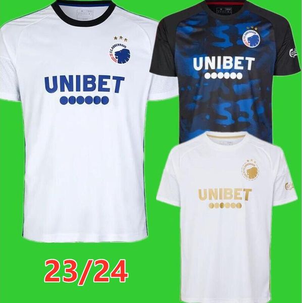 23 24 FC Copenhagen Soccer Jerseys 2023 2024 Kit de camisas de futebol de ouro branco Byens Hold Football Shiry Jersey 9899