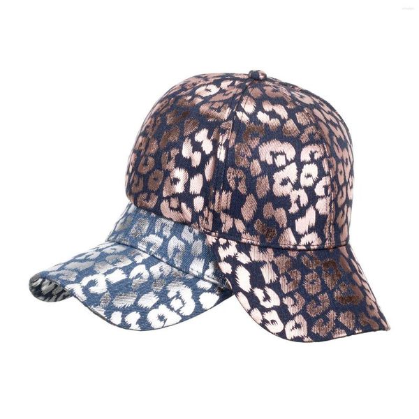 Cappellini da baseball Moda Donna Uomo Sport Stampa leopardata Berretto da baseball da spiaggia traspirante Cappello Hip Hop Spilla semplice da sole