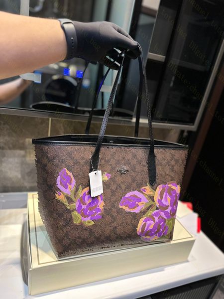 Borsa da donna di design in vera pelle Grandi borse moda donna designer borse di marca borse a tracolla Paisley con fiori Camouflage