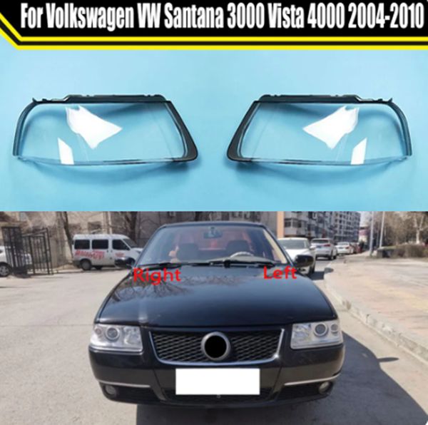 Kopf Lampe Fall Für Volkswagen VW Santana 3000 Vista 4000 2004-2010 Auto Scheinwerfer Abdeckung Lampenschirm Lampcover Kappen scheinwerfer Shell