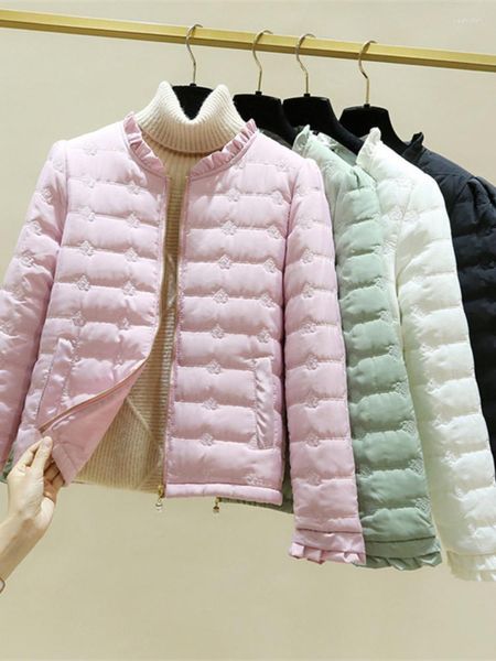 Casacos de Trench das Mulheres 2023 Mulheres Jaqueta Outono Inverno Coreano Solto Leve Casual Quente Para Baixo Algodão Parkas Feminino Outwear Overcoat Lady