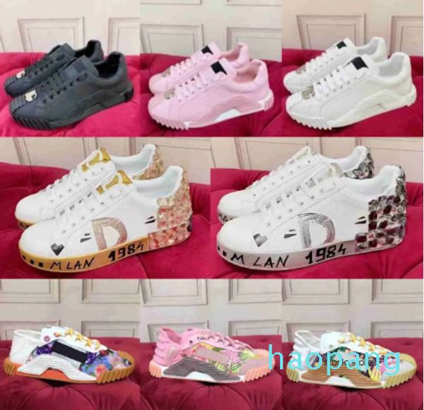 Scarpe G casual floreali rosa D di alta qualità Sneakers S multi colore Pelle scamosciata Triple Nero Bianco Dolss Animalie Scarpe da ginnastica verdi di design scuro