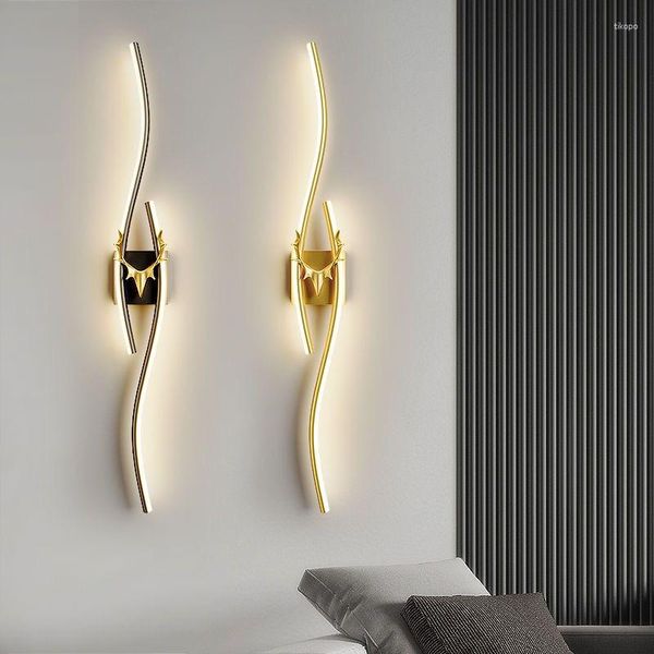 Duvar lambası özel şekilli yaratıcı şerit oturma odası TV arka plan ızgara merdiven yatak odası başucu sanat