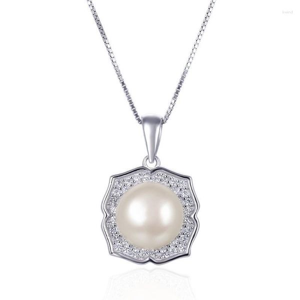 Catene lefei gioielli S925 Silver Fashion Trendy Elegante Luxury Diamond Diamond Square Pearl Necklaces for Women Party Wedding Regali