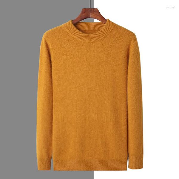 Maglioni da uomo girocollo pullover tinta unita camicetta di lusso leggera di fascia alta maglione autunno/inverno in cashmere visone