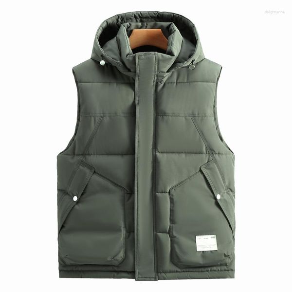 Gilet da uomo Giacca da uomo Gilet senza maniche Plus Size Inverno Termico Morbido Cappotti casual Moda in cotone maschile Gilet addensato 6XL 7XL