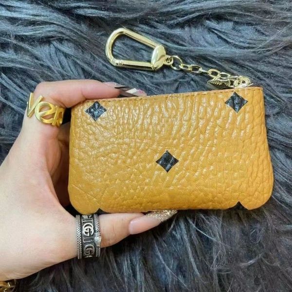 Luxo couro zip carteira de couro genuíno mini fone de ouvido moeda bolsa homem mulher clássico designer m documentos viagem passaporte crédito id cartão titular saco