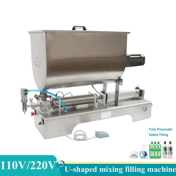 Horizontale Mischpasten-Füllmaschine, Creme-Ketchup-Flasche, Chili-Sauce, Shampoo, Wasser, Milch, quantitativer Marmeladenfüller
