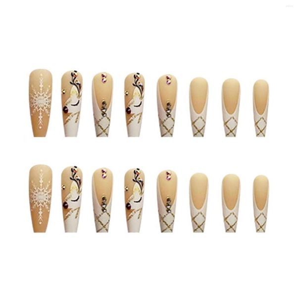 Unghie finte artificiali di lunga lunghezza con radiante e spessore adatti per persone esperte per allenare le abilità di nail art