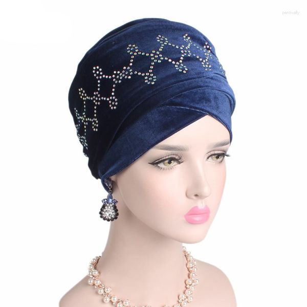 Roupas étnicas Mulheres Chapéu India Cap Muçulmano Hijab Chapéus Headwrap Chemo Bonnet Beanie para Diamantes Lenço Árabe Xaile Turban Scarf