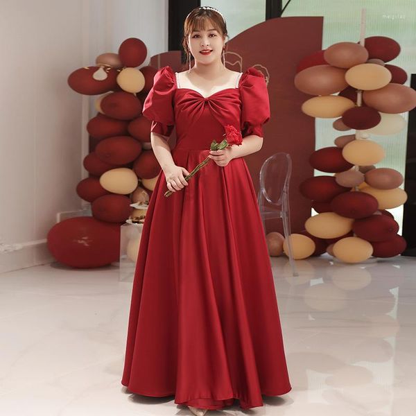 Roupas étnicas Yourqipao Plus Size Vestido de Noiva Chinês Vermelho China Mandarim Vestidos Tradicionais Mulheres Cheongsams Brinde de Noiva Vestidos de Noite