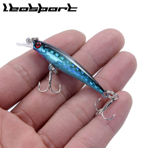 Esche Esche LEOSPORT 1 PZ Piccolo Minnow Richiamo di Pesca Attrezzatura 5 CM 2.1G Esche Artificiali Crankbait Iscas Artificiais Esche Finte 230905