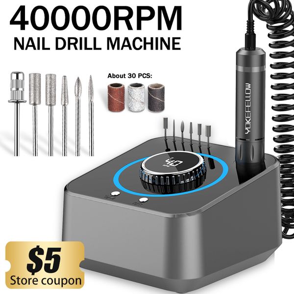 Prego manicure conjunto 40000rpm broca elétrica máquina profissional com motor sem escova lixadeira salão polidor equipamentos 230906