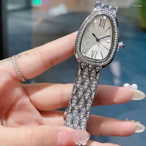 Relógios de pulso Deusa Relógio Cobra Diamante Quartzo Moda Impermeável