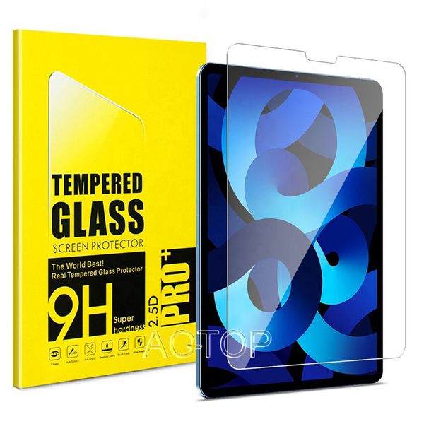 Pellicola salvaschermo in vetro per tablet Pellicola HD trasparente in vetro temperato trasparente con bordo dritto per iPad Pro 12.9