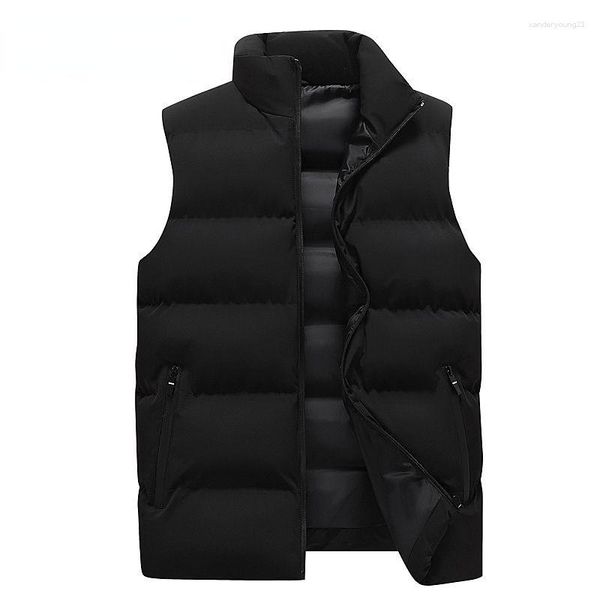 Gilet da uomo Gilet da uomo Giacca Slim Fit Colletto alla coreana Senza maniche Puffer Giubbotti Primavera Autunno Casual Gilet Cappotto caldo 2023 Tendenze L93