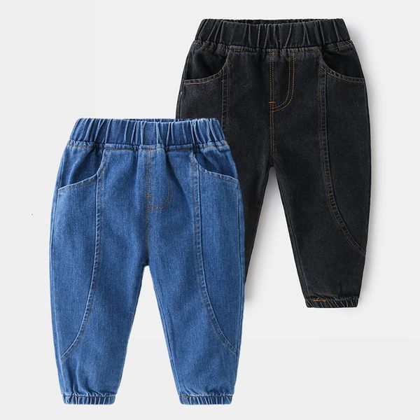 Jeans Jungen Blau Schwarz Frühling Herbst Kleinkind Kinder Hosen Kleidung Für Kinder Denim Hosen 230905