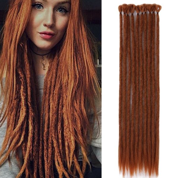 Cabelo Humano Bulks Saisity 22inch Handmade Sintético Dreadlocks Extensões de Cabelo para Mulheres Tintura de Cabelo Faux Locs Crochet Tranças de Cabelo Hip Hop 230906