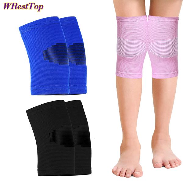 Cotovelo Joelheiras 1Pair Crianças/Adolescentes Soft Knee Brace Suporte Compressão Manga Criança Joelheiras para Futebol Voleibol Basquete Basquete 230905